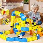 Cross-border children's DIY magnetic building block rail car toys Electric anti-gravity rail car Assembled magnetic rail car 5