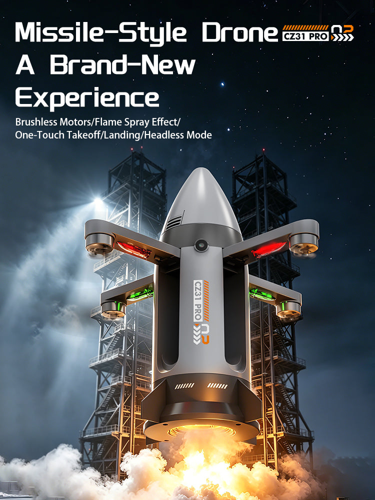 Cross-border explosion Dongfeng 5C missile light spray remote control drone four-axis hovering aircraft boy toy