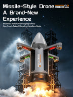 Cross-border explosion Dongfeng 5C missile light spray remote control drone four-axis hovering aircraft boy toy