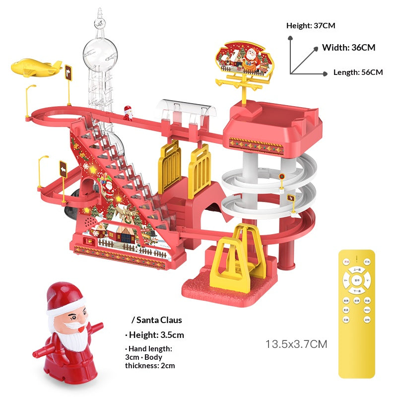 Popular Cross-border Christmas Rail Car Multifunctional Slide Children's Early Education Enlightenment Story Machine Amazon Toys