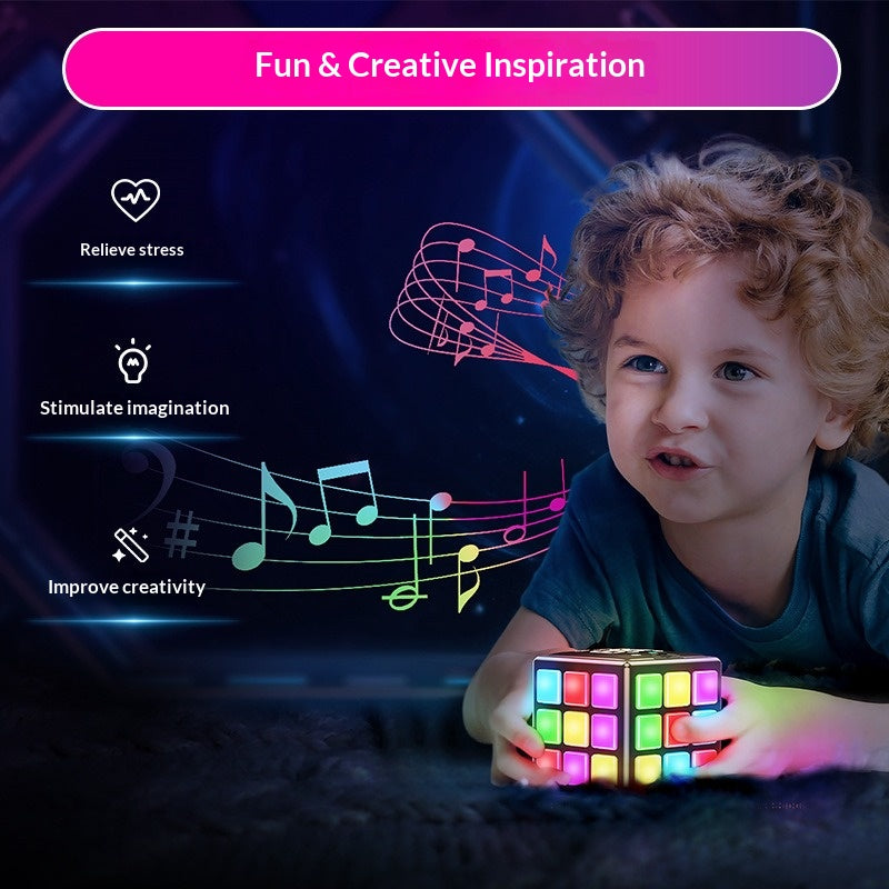 Cross-border primary school students charging integration screen electronic music Rubik's Cube 15 games special children's educational toys