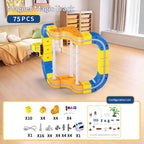 Cross-border children's DIY magnetic building block rail car toys Electric anti-gravity rail car Assembled magnetic rail car 5