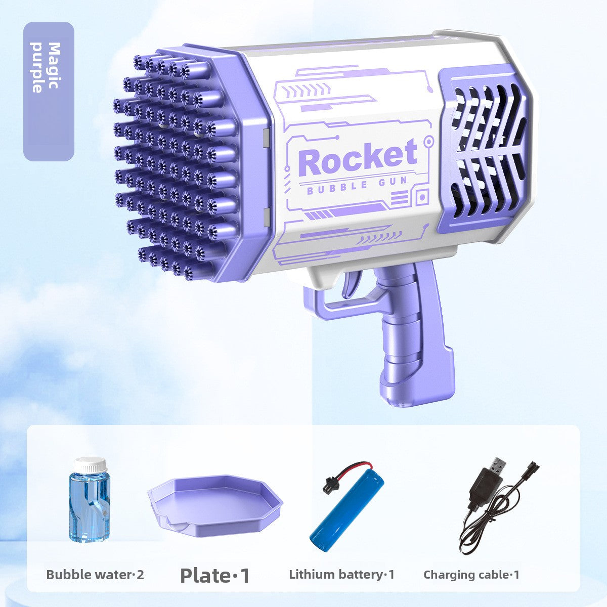 Explosive bubble machine, automatic small steel cannon, Gatlin bubble gun, night market stall manufacturer wholesale blowing bubbles
