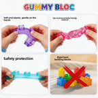 Cross-border jelly building blocks sensory soft building kids educational soft plastic decompression pinch building blocks