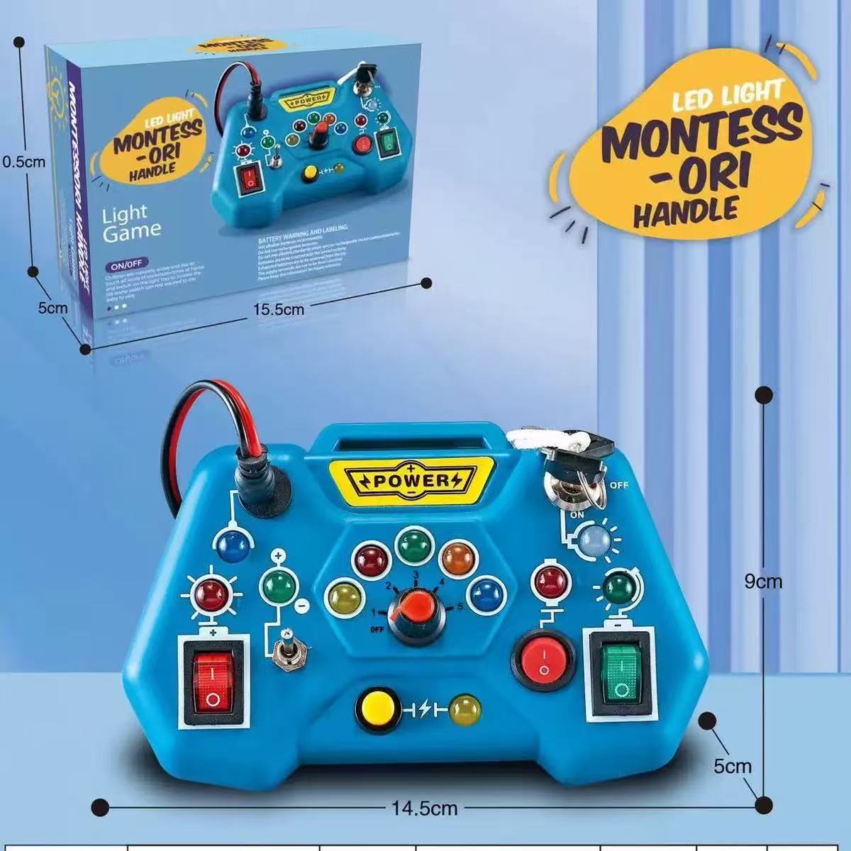 Cross-border children's early education busy machine switch socket LED light Montessori analog circuit busy board toy wholesale