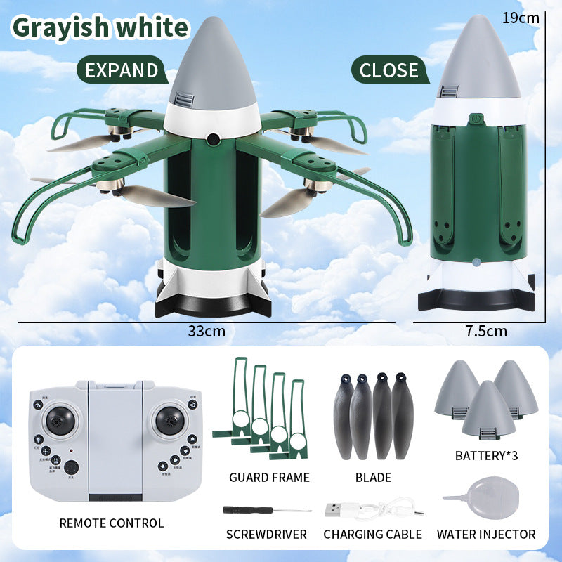 Cross-border explosion Dongfeng 5C missile light spray remote control drone four-axis hovering aircraft boy toy