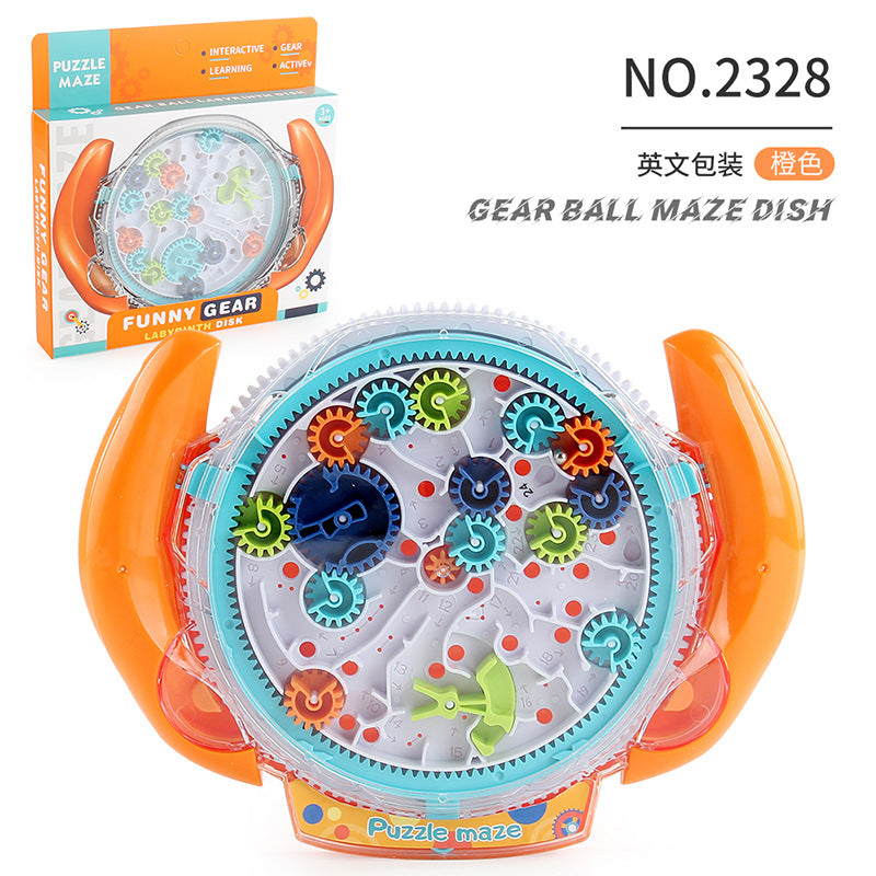 Factory direct children's handle gear maze disk toy - palm-sized balancing ball educational & stress-relief maze toy