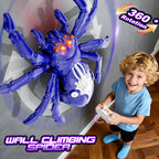 Cross-border remote control electric wall climbing spider light sound effect bionic joint cornice walking wall 360 ° rotating crawler