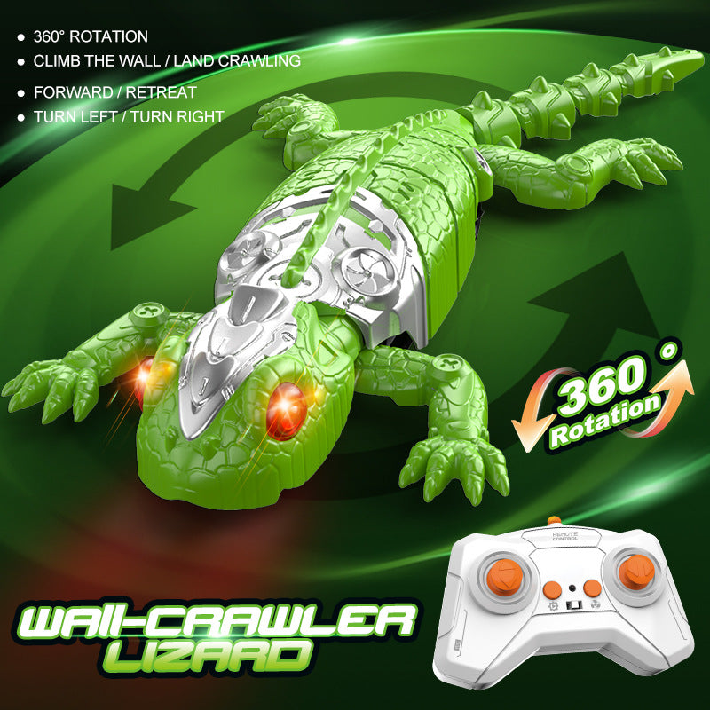 Cross-border remote control electric wall climbing spider light sound effect bionic joint cornice walking wall 360 ° rotating crawler