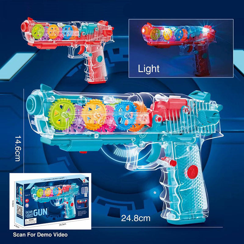 Children's electric universal transparent gear car police car bus racing light music boy toy gift wholesale generation