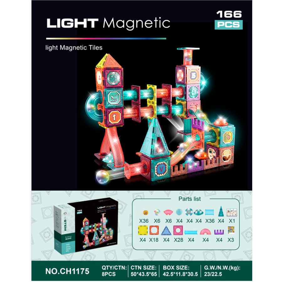 Popular cross-border puzzle assembly magnetic building block construction thinking children's toys assembly DIY set educational gift