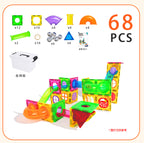 Qianman color window magnetic piece children's educational pipe ball toy boy multi-functional magnetic assembly building block baby