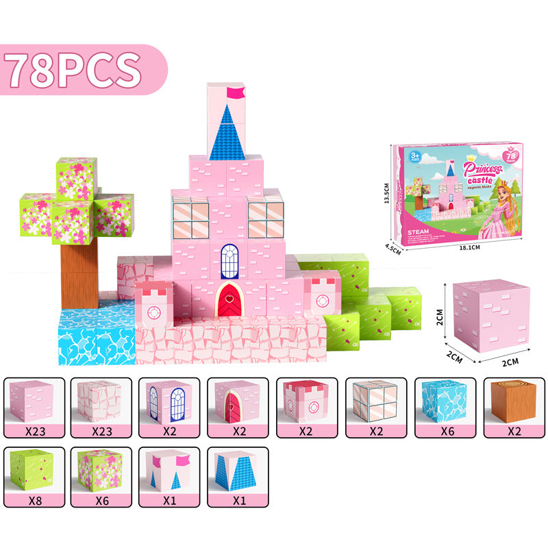 Minecraft game merchandise magnet blocks build magnets building blocks wholesale puzzle blocks building blocks gift toys