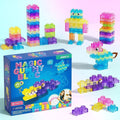 Cross-border jelly building blocks sensory soft building kids educational soft plastic decompression pinch building blocks