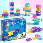 Cross-border jelly building blocks sensory soft building kids educational soft plastic decompression pinch building blocks