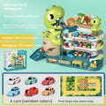 Dinosaur Mountain Road Rail Car Children's Car Building Parking Lot Douyin Adventure Boy Toys 34