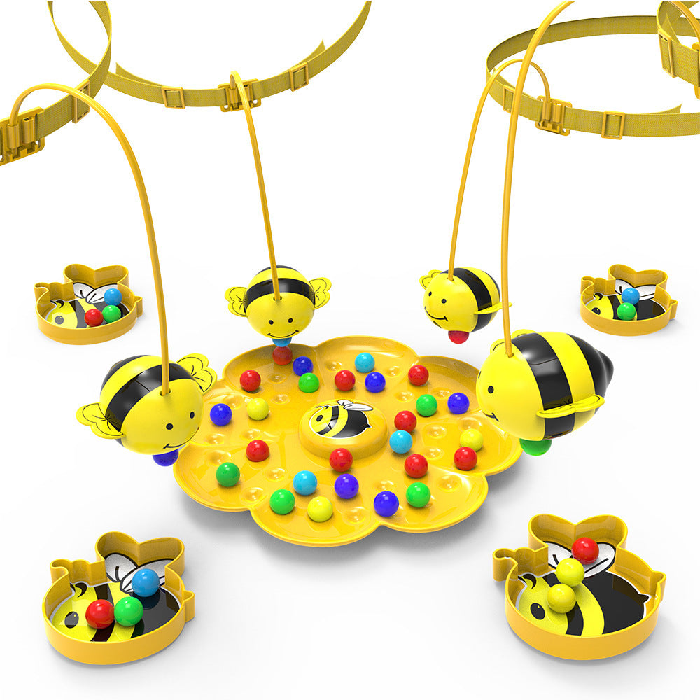 Cross-border Internet celebrity Bee Magnetic Fishing Toys Children's Puzzle Color Cognition Parent-child Interactive Table Game Plate