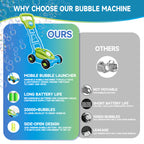 Cross-border Amazon hand-pushed lawn mowing bubble cart Children's automatic bubble blowing light Outdoor cart Bubble machine