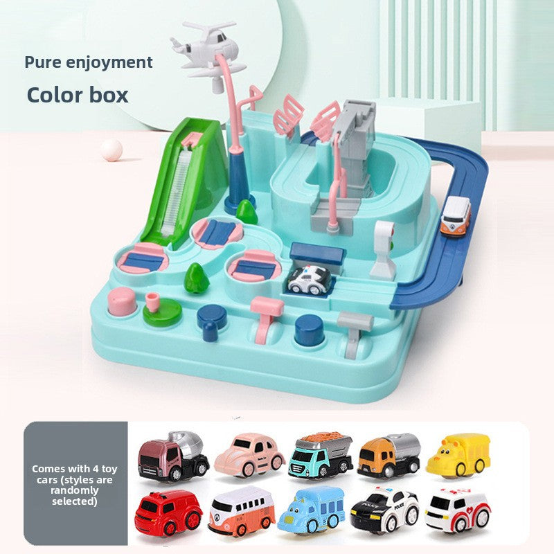 Themed train adventure: inertia-powered fun for kids - puzzle track car toy for boys and girls