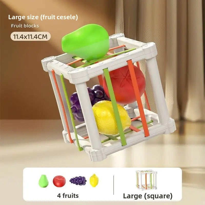 Fruit Rainbow Sessele Toys Shape Color Cognition Hand Movement Training Infant Early Education Enlightenment Toys