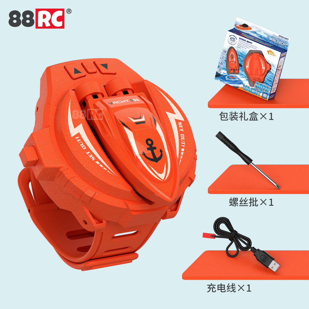Cross-border RC mini remote control boat 2.4G bracelet ejection electric boat gravity induction indoor playable small model boat