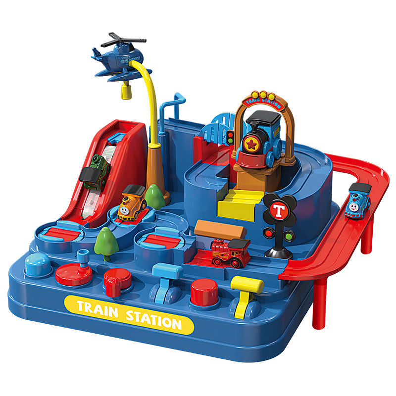 Themed train adventure: inertia-powered fun for kids - puzzle track car toy for boys and girls