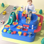 Douyin Small Train Set Track Parking Lot Children Car Breaking Through Adventure Puzzle Brain Toy Boy
