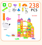 Qianman color window magnetic piece children's educational pipe ball toy boy multi-functional magnetic assembly building block baby