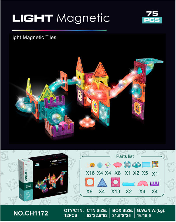 Popular cross-border puzzle assembly magnetic building block construction thinking children's toys assembly DIY set educational gift