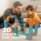 Cross-border magic and ever-changing magnetic rail car with elevator anti-gravity magnetic rail car small train assembly toy