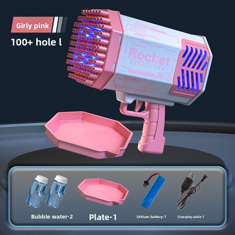 Explosive bubble machine, automatic small steel cannon, Gatlin bubble gun, night market stall manufacturer wholesale blowing bubbles