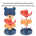 Fun track slider tower shooting stacking music turning music children's baby educational early education ball toys 1-3 years old
