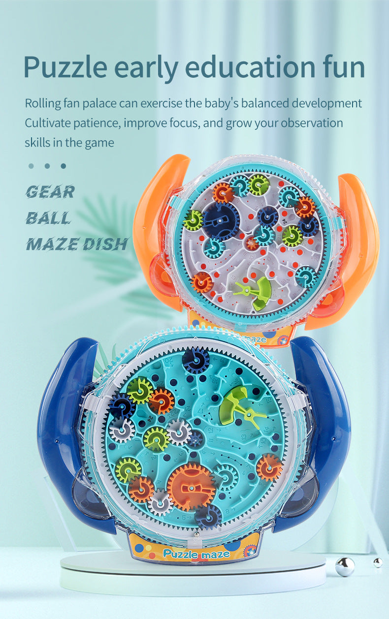 Factory direct children's handle gear maze disk toy - palm-sized balancing ball educational & stress-relief maze toy