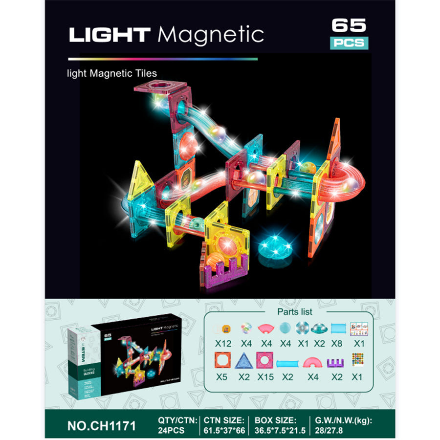 Popular cross-border puzzle assembly magnetic building block construction thinking children's toys assembly DIY set educational gift