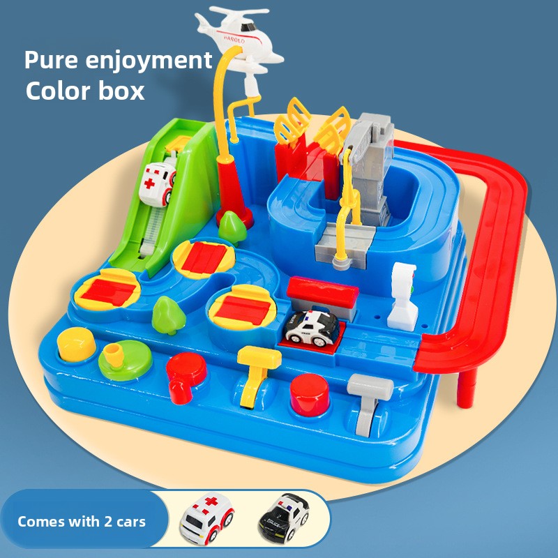 Themed train adventure: inertia-powered fun for kids - puzzle track car toy for boys and girls