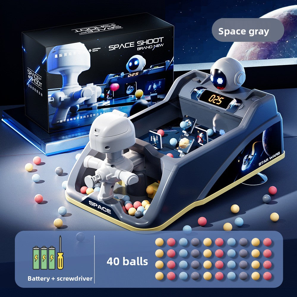 Smart forest shooting game console - educational desktop arcade toy with target practice, scoring, sound & light effects, and interstellar adventure shooting station