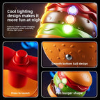 Children's luminous spinning gyro toy burger flash music gyro boys and girls puzzle kindergarten small gift