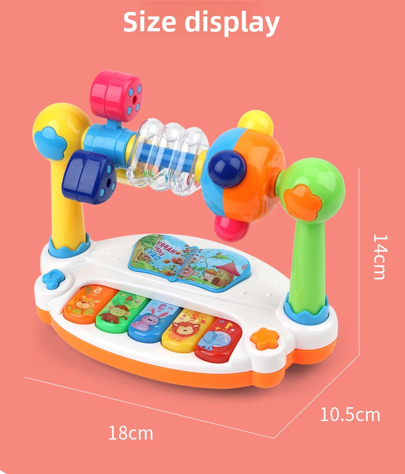Infants and toddlers 0-3 multifunctional electronic organ Whack-a-Mole baby educational enlightenment lighting music stories early education toys
