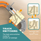 Cross-border magic and ever-changing magnetic rail car with elevator anti-gravity magnetic rail car small train assembly toy