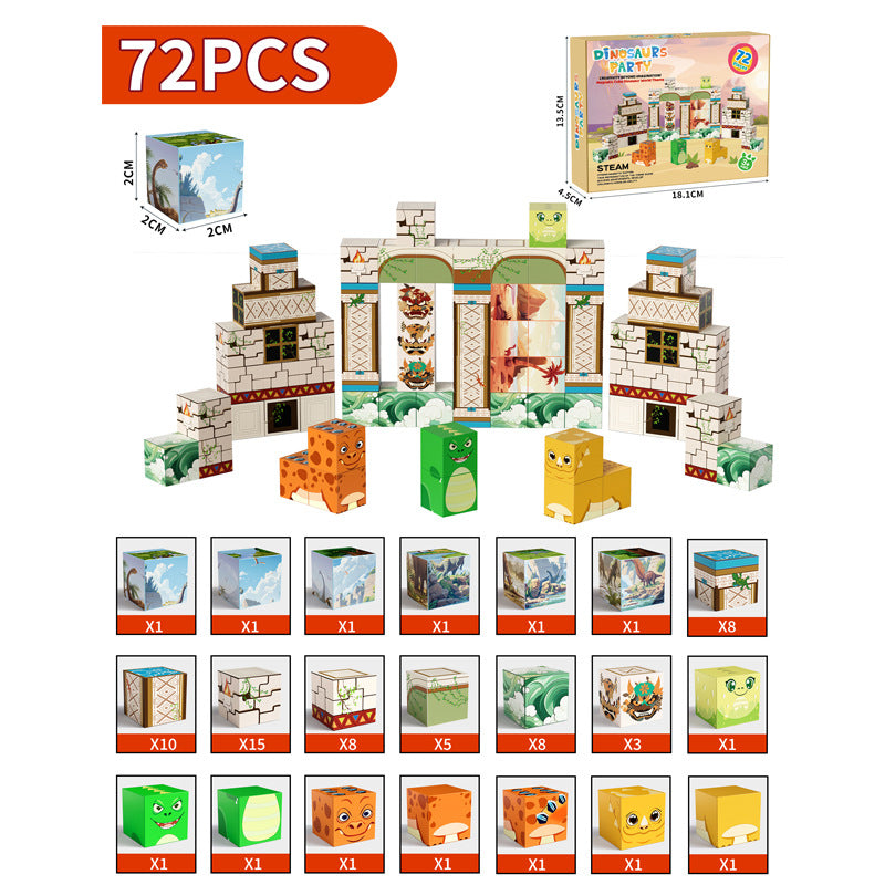 Minecraft game merchandise magnet blocks build magnets building blocks wholesale puzzle blocks building blocks gift toys