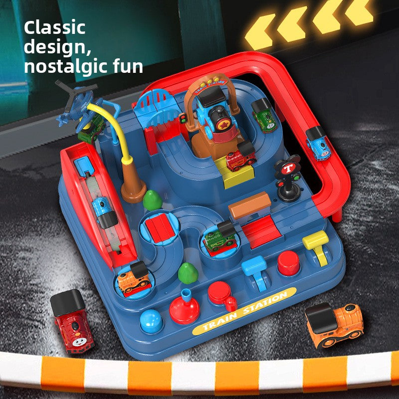 Themed train adventure: inertia-powered fun for kids - puzzle track car toy for boys and girls