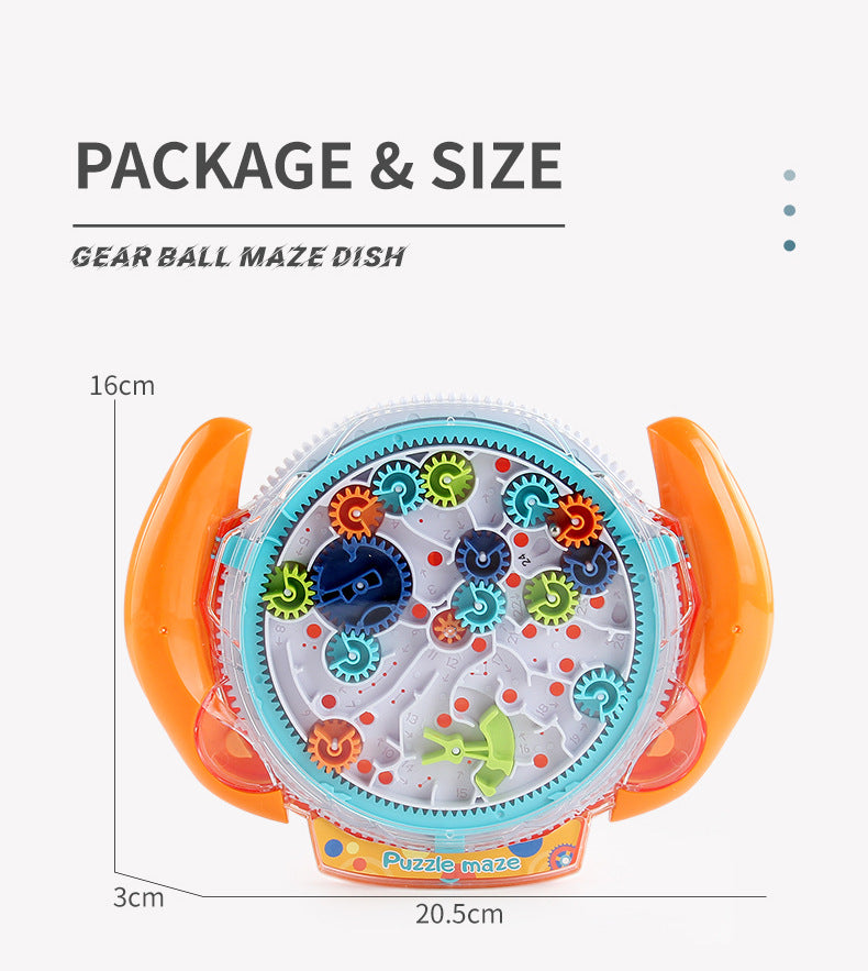 Factory direct children's handle gear maze disk toy - palm-sized balancing ball educational & stress-relief maze toy