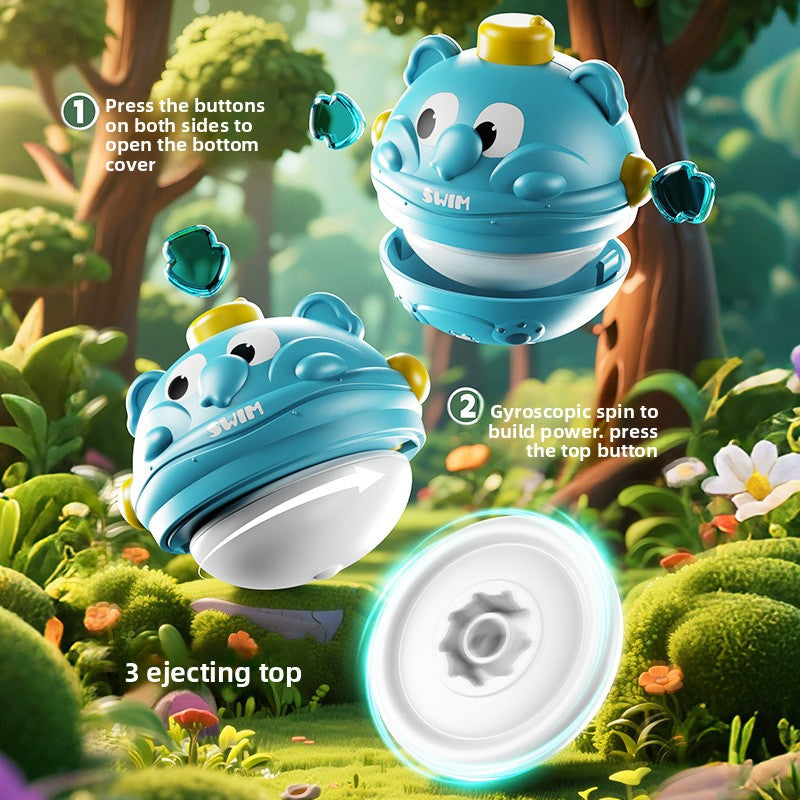 Children's gyro toys press, rotate, collide, turn around, play parent-child interactive toys, desktop battle games, kindergarten