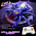 Cross-border remote control electric wall climbing spider light sound effect bionic joint cornice walking wall 360 ° rotating crawler