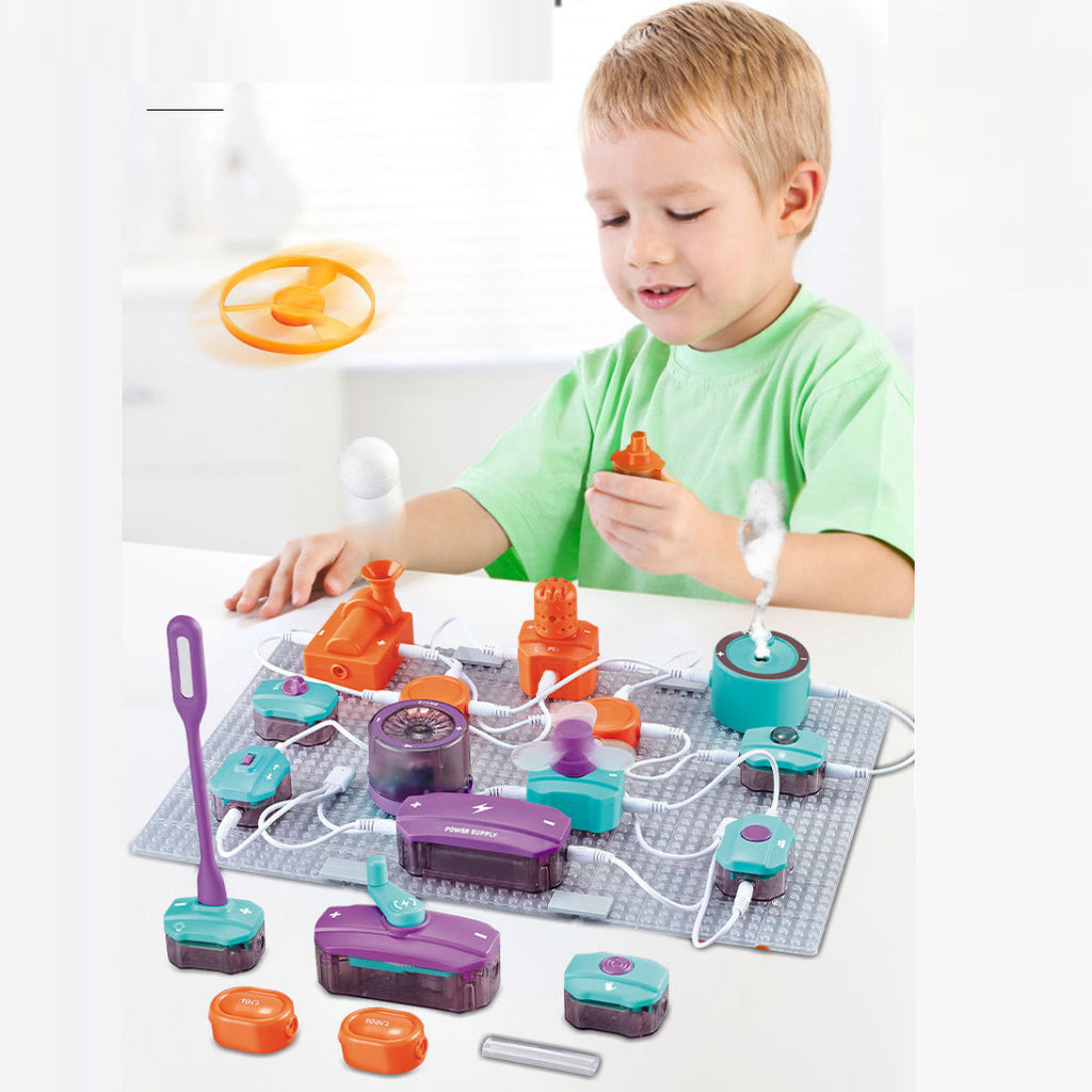 Cross-border scientific experiment set, circuit blocks, physics technology DIY, craft educational toys for children and boys