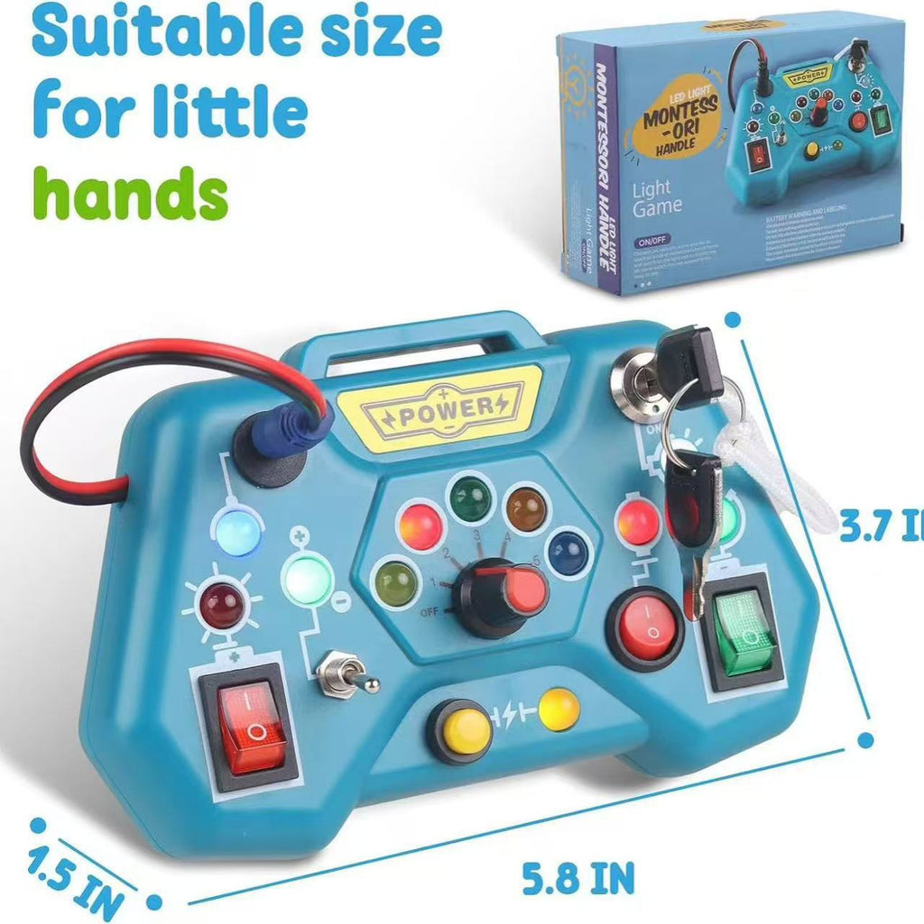 Cross-border children's early education busy machine switch socket LED light Montessori analog circuit busy board toy wholesale