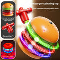 Children's luminous spinning gyro toy burger flash music gyro boys and girls puzzle kindergarten small gift
