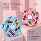 Cross-border children's finger gyro rotating Rubik's cube toy Amazon special-shaped magic bean double-sided playable decompression artifact