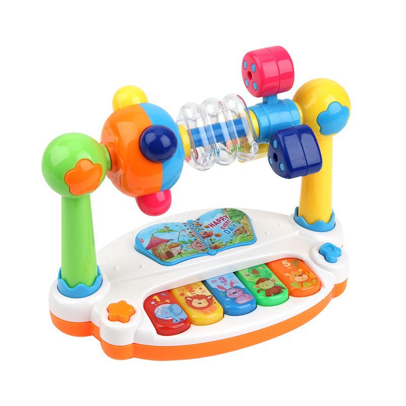 Infants and toddlers 0-3 multifunctional electronic organ Whack-a-Mole baby educational enlightenment lighting music stories early education toys