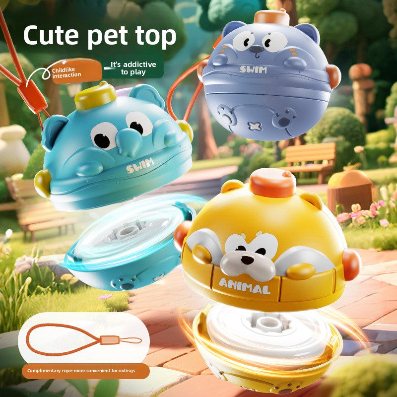 Children's gyro toys press, rotate, collide, turn around, play parent-child interactive toys, desktop battle games, kindergarten